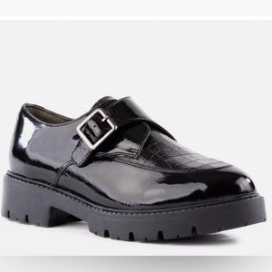 Seychelles Foremost Monk Strap Shoe W9 Black Crocodile NIB!